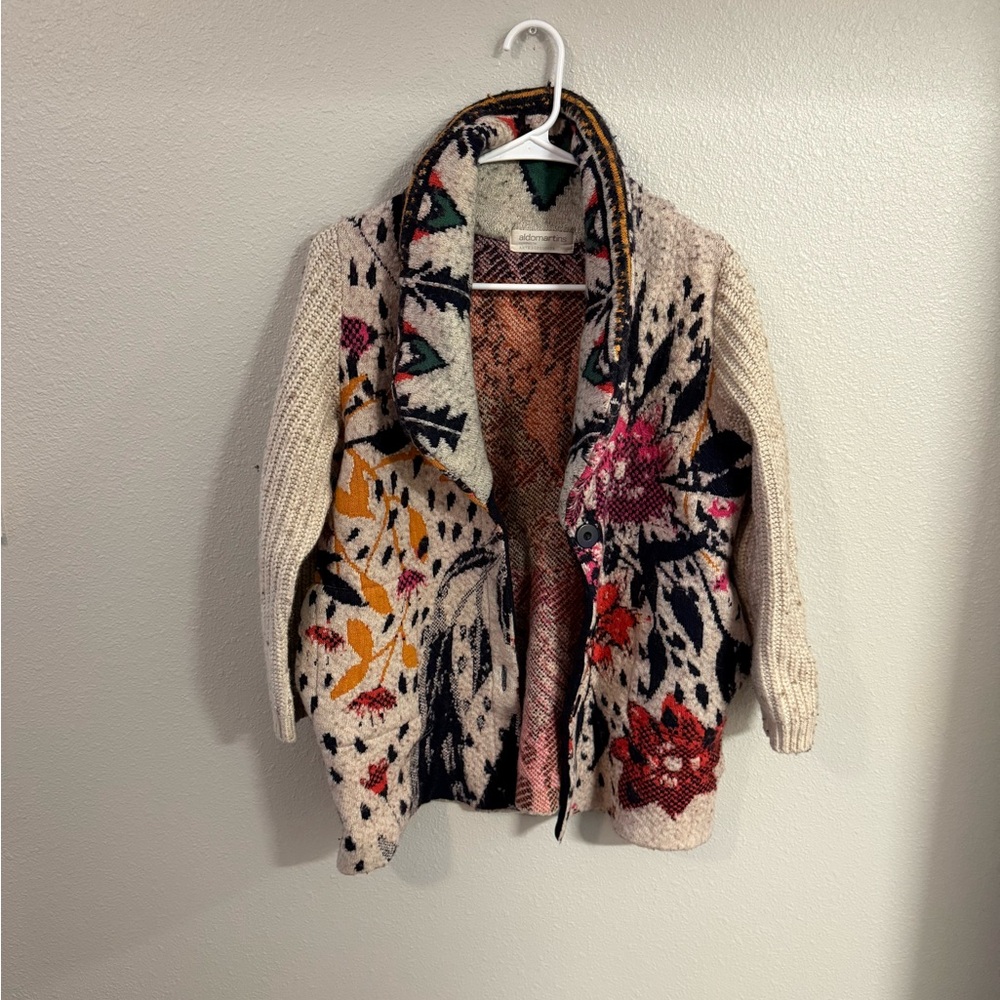 Anthropologie Aldomartins Maritza Floral Cardigan Sweater
